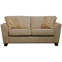 Gaff Hazelnut Velvet Microfiber Modern Sofa
