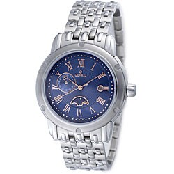Gevril Men's Prime Minister Dual Time Zone Blue Dial Watch