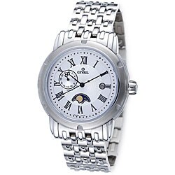 Gevril Men's Prime Minister Dual Time Zone Silver Dial Watch