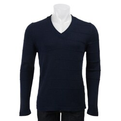 French Connection Men's Angora Wool Blend Navy Sweater
