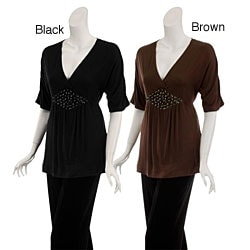 Kaelyn Max Women's Gemstone V-neck Top