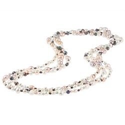 New York Pearls Multicolor FW Pearl 80-inch Endless Necklace (7-8mm)