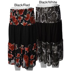 Just Miss Women's Plus Size Smocked Waist Knit Skirt