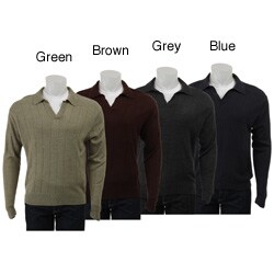Next Men's Johnny Collar Pullover Sweater.