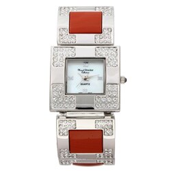 Marcel Drucker Women's Margot Red Agate and Crystal Watch