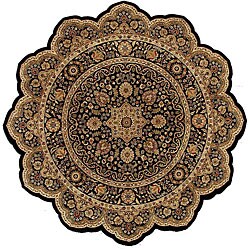 Hand-knotted Neyveli Wool Rug (8' Scalloped).