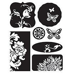Autumn Leaves 'Fancy Florals' Stampology Clear Stamps Full Sheet