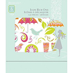 Autumn Leaves 'Wellies & Brellas' Icon Rub-ons