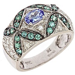 14k Gold Tanzanite/ Alexandrite/ 3/8ct TDW Diamond Ring