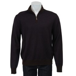 Toscano Men's 1/4-zip Merino Wool Blend Sweater