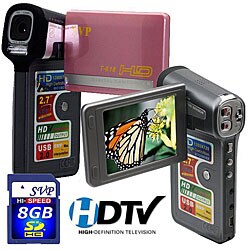 SVP T618 2.7-inch 720p HD Pink Camcorder with 8GB Memory Card