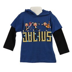 Small Paul by Paul Frank Toddler Boy's Long-sleeve Hooded T-shirt