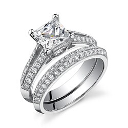 18k Gold 1 1/2ct TDW Diamond Bridal Ring Set (G-H, SI1)