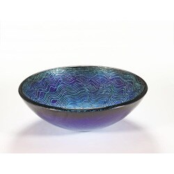 Deep Aqua Glass Vessel Bathroom Vanity Sink