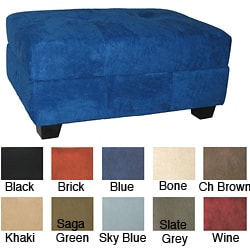 Vanderbilt Microfiber Suede Storage Ottoman