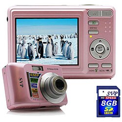 SVP XThinn8350 Pink 8MP Digital Camera Kit