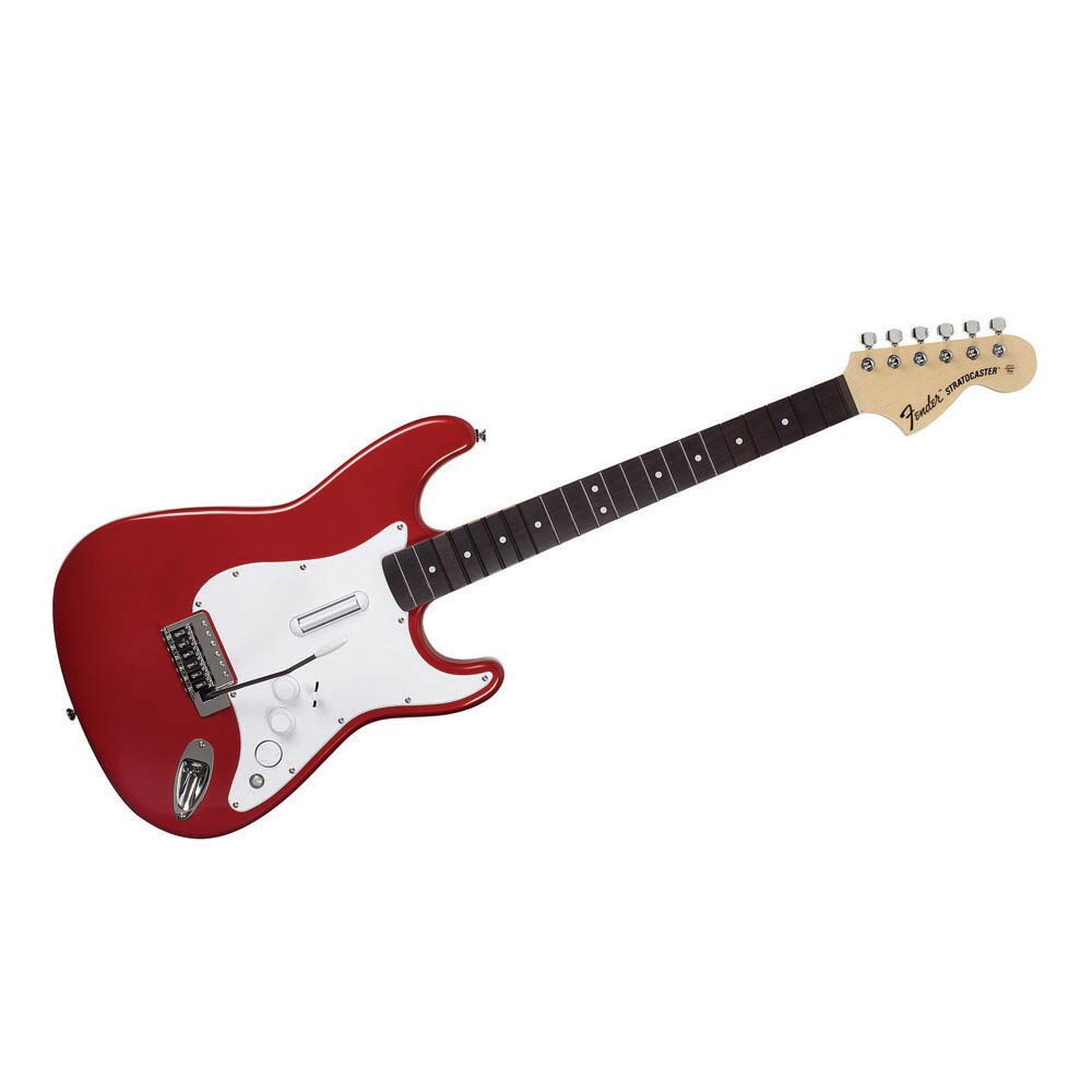 Red Fender Wooden Stratocaster Replica Wireless Guitar for Xbox 360