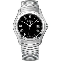 Ebel Classic Men's Stainless Steel Black Face Watch