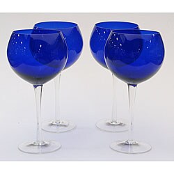 Certified International Cobalt 28-oz Red Wine Glasses (Set of 8)