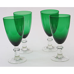 Certified International Green 16-ounce Goblets (Set of 8)