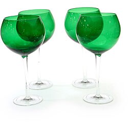 Certified International Green 28-oz Red Wine Glasses (Set of 8)