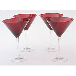 Certified International Ruby 12-oz Martini Glasses (Set of 8)