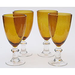 Certified International Amber Bubble 16-ounce All Purpose Goblets (Set of 8)