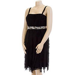 Carol Lin Ignite Evenings Empire-waist Black Plus Size Dress