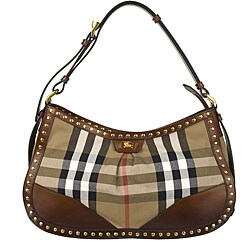 Burberry House Check Design Medium Hobo Bag