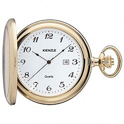 Kienzle Germany Savonette Goldplated Quartz Pocket Watch
