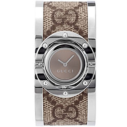 Gucci Women's Fabric and Stainless Steel Twirl Watch