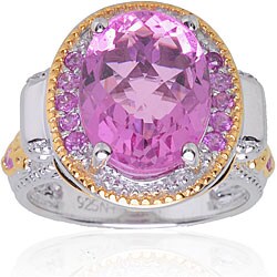 Michael Valitutti 18k Vermeil/ Palladium/ Silver Kunzite Ring