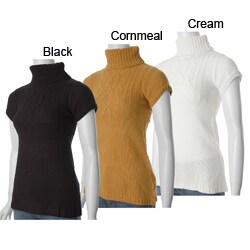 Ci Sono by Adi Junior's Cable Knit Turtleneck Sweater