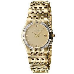 Wittnauer Men's Laureate Goldplated Diamond Watch
