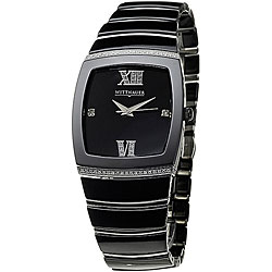 Wittnauer Men's Ceramic and Steel Black Watch