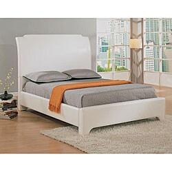 Rumba Low-profile White Sleigh Queen-size Bed online overstock coupons, overstock deals 24hrs