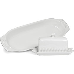 Signature Housewares Sonoma Valley Bread Tray/ Butter Dish Set