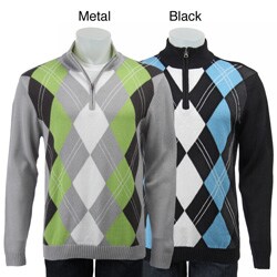 Retrofit Men's 1/4-zip Argyle Sweater.