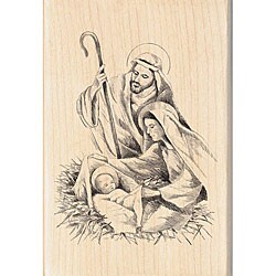 Inkadinkado Nativity Wood-mounted Rubber Stamp