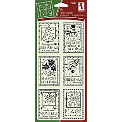 Inkadinkado Holiday Greetings Clear Seasonal Stamps