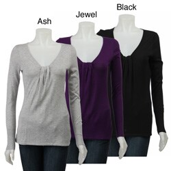 Magaschoni Women's Cashmere Blend Twist-front Sweater.