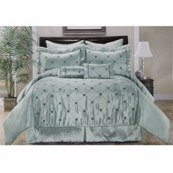 Prestiege Blue/ Brown 8-piece Comforter Set