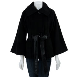 1 Madison Women's Dolman Sleeve Belted Wool Jacket
