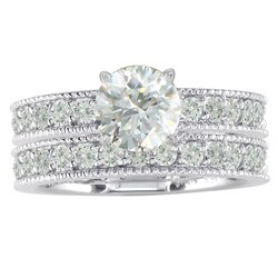 14k Gold 5ct TDW Diamond Eternity Bridal Rings Set (H, I1)