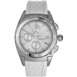 Seiko Sportura Women's Diamond White Leather Strap Watch
