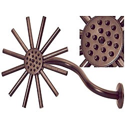 Bronze Sun-shaped Showerhead Set