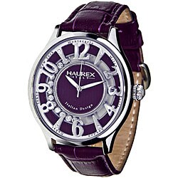 Haurex Women's Italian Purple Preziosa Floating Crystal Watch