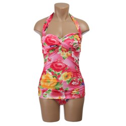 Jantzen Women's Vamp Maillot Halter Skirted Swimsuit