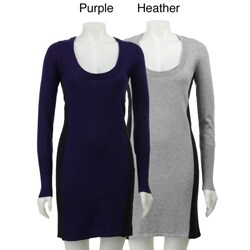 linQ Women's Colorblock Cashmere Blend Sweater Dress