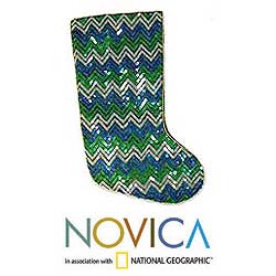 'Glittering Gift' Christmas Stocking (India)